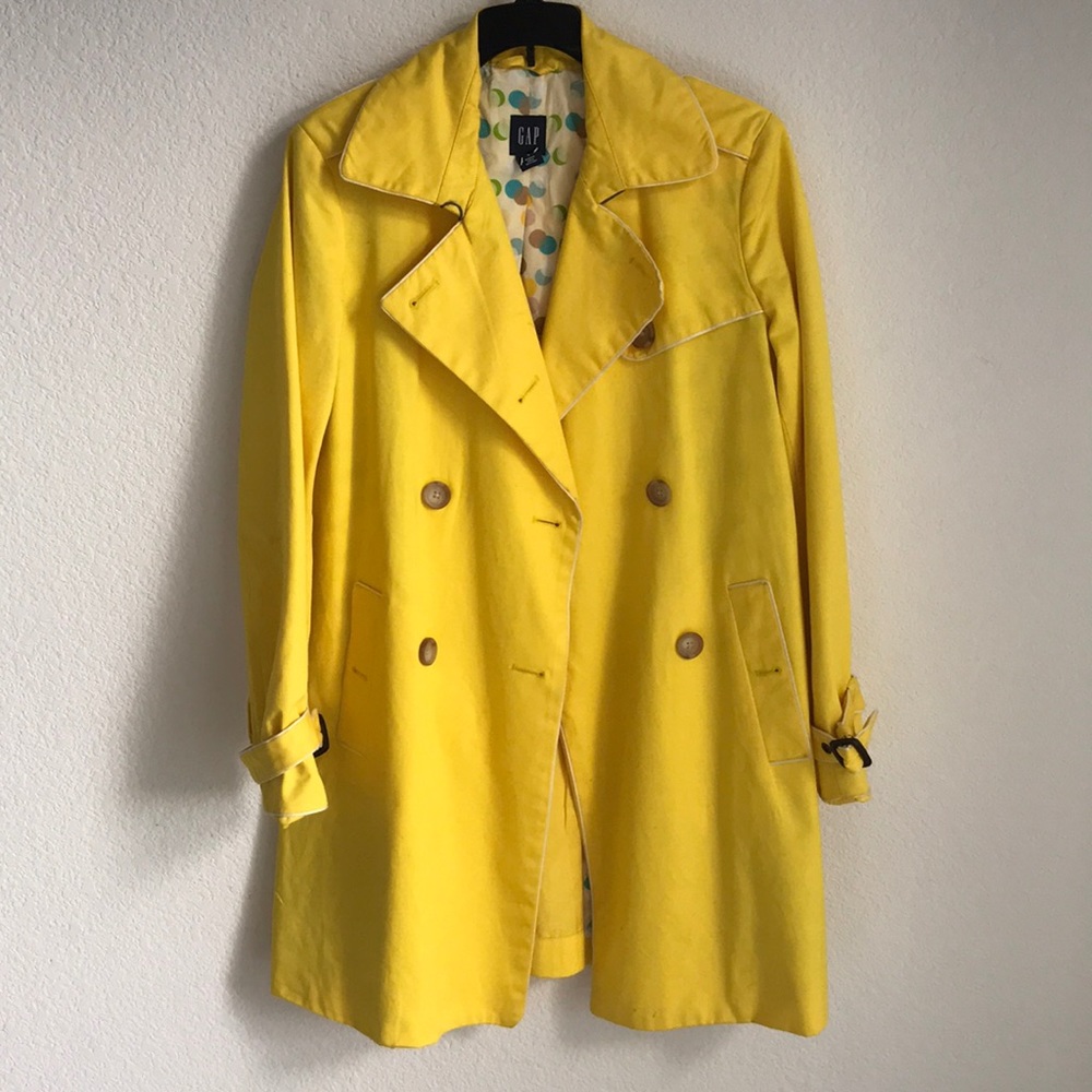 GAP Sunshine Yellow Trench Raincoat